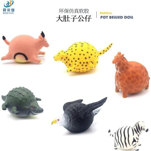 Childrens Animal Toy Big Belly Crocodile Giraffe Vent Toy Decompression Giraffe Simulation Model