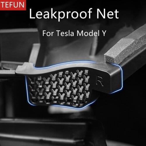 For Tesla Model Y Front Spare Case Decoration Machine Cover Water Channel Anti Plug Net Accessories Refitting Practical Artifact