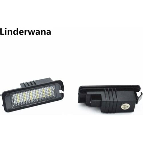 For VW Golf Passat EOS Lupo Beetles Polo Phaeton Scirocco Amarok License Plate Light 6500K 12V Number Lamps Plate Light 2Pcs