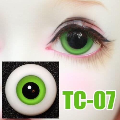 G10-147 children toy bjd sd 1/3 dolls props Accessoriess eyesball Black pupil without lines green glass eye with box 1 pair