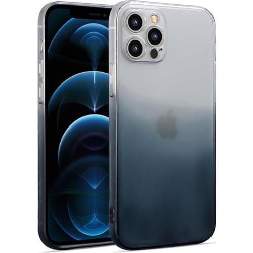 Gradient Transparent Phone Case For iPhone 12 11 Pro Max Mini XR X XS 8 6 6S 7 Plus SE 2020 Thin Soft Silicone Cover Clear Shell