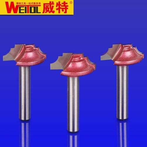 WeiTol 2 pcs free shipping CNC 6mm shank red coating woodworking router bits end milling cutter wood carving bit cnc tools