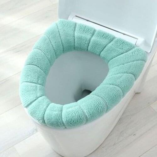 Bathroom Toilet Seat Pad Warmer Toilet Washable Soft Stretchable Pad Seat Closestool Cover Lid Mat Cushion Universal Toilet Seat