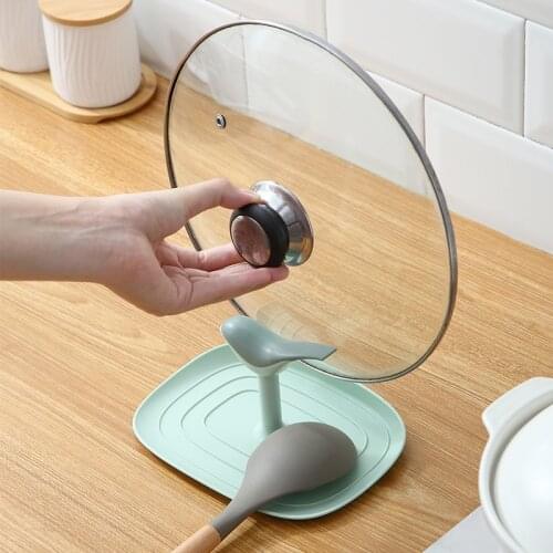 Home Kitchen Spatula Ladle Shelf Spoon Rest Kitchen Items Pot Lid Holder Rack Pan Cover Drain Dish Tray Stand Kitchen Organizer