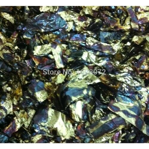 100G blue variegated gold Flake leaf in good quality , free shipping