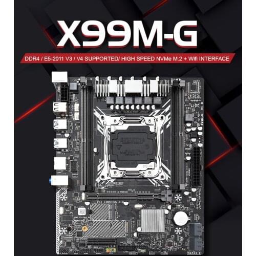JINGSHA X99 MG Motherboard LGA 2011-v3 E5 v3 CPU DDR4 ECC REG RAM memory Supports 2620 V3 2678V3 with SSD M.2 SATA 3.0 PCIE 16X