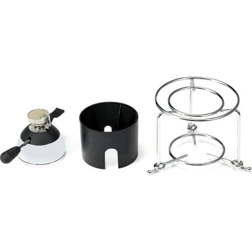 Mini Camping Stove Butane Gas Burner with Refill Rack and Furnace Stand for Tabletop Siphons Portable Cooking Stove Coffee Maker