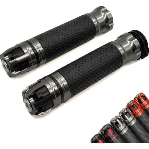 Motorcycle Anti-Skid Handle ends handlebars Racing hand grips CNC 22mm 7/8" For Suzuki gsf 600 650S Bandit BURGMAN 400 HAYABUSA