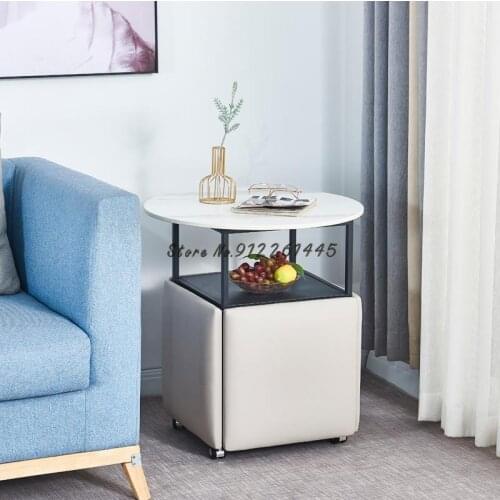 Can accommodate multi-functional net red magic square stool tea table combination five in one household side corner stools can