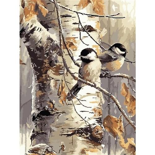 Bird Tree Animal DIY Cross Stitch 11CT Embroidery Kits Needlework Craft Set Cotton Thread Printed Canvas Home Sell