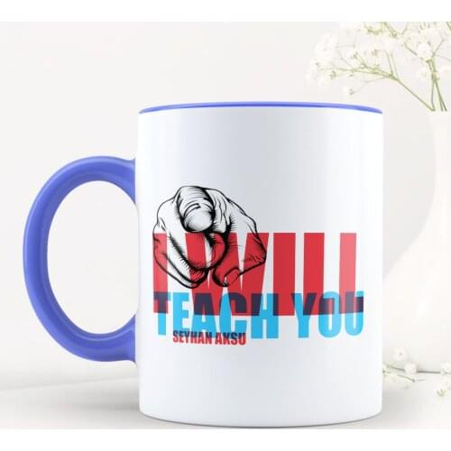 Personalized English Teacher Blue Mug Cup-2