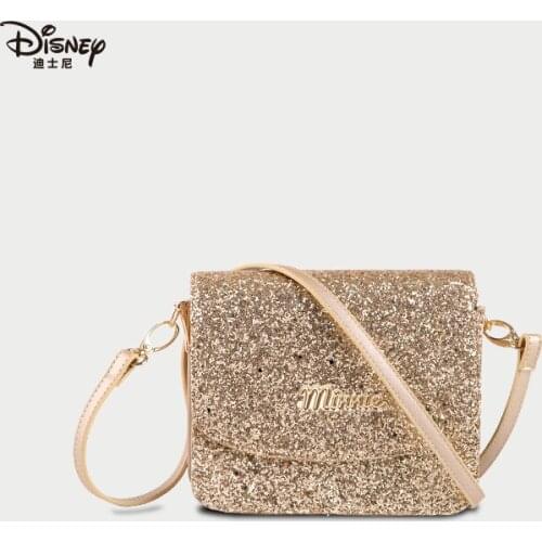 Genuine Disney 2020 New Messenger Bag Female Fashion Trend Shoulder Bag Summer Dazzling Pink Sequin Small Tide Bag