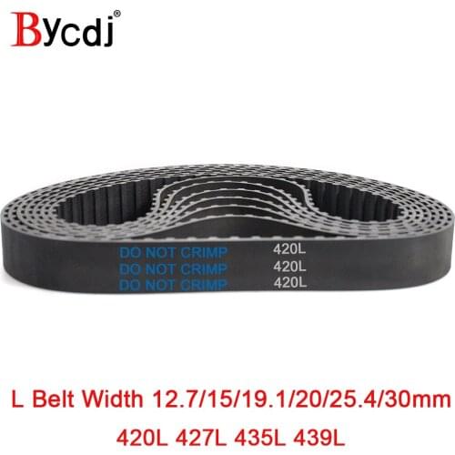 Trapezoid L Timing belt C=420/427/435/439 Width 050/12.7mm 075/19.1mm 25.4mm Synchronous Belt 420L 427L 435L 439L