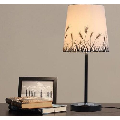Modern European fashion bedroom bedside lamp lamp black and white decorative light adjustable warm LED