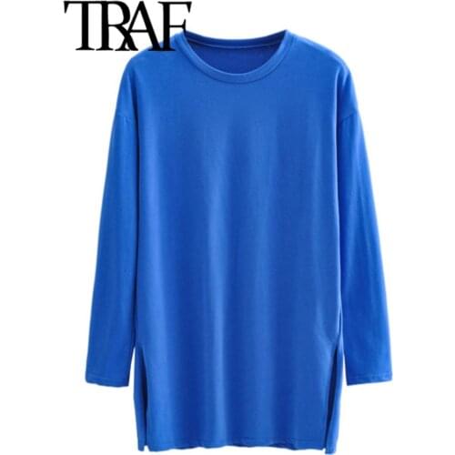 Женские длинные футболки TRAF China At AliExpress