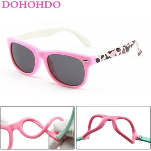 DOHOHDO Kids Sunglasses Polarized Baby Glasses TR90 Flexible Safety Coating Frame Shades For Boys Girls UV400 Sun Glasses Gafas