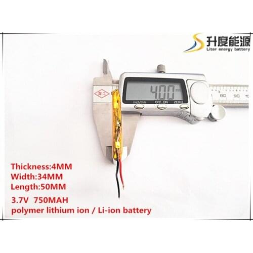 10pcs [SD] 3.7V,750mAH,[403450] Polymer lithium ion / Li-ion battery for TOY,POWER BANK,GPS,mp3,mp4,cell phone,speaker