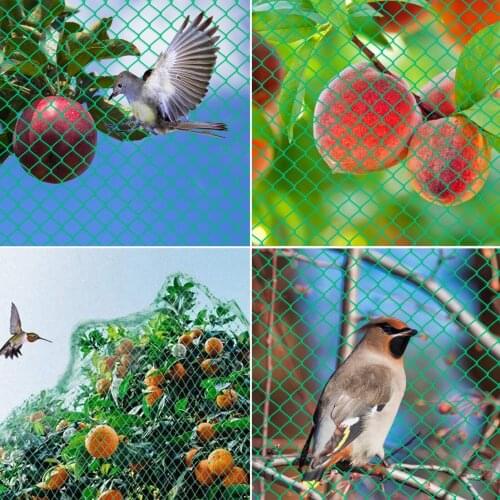 16x13FT Anti Bird Garden Netting Fruit Tree Bird Proof Net Nylon Windproof Garden Fence Crop Protective Fencing Mesh Chicken Net