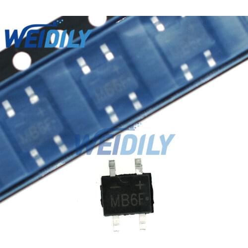 50PCS/LOT MB6F 600V 0.5A SOP-4 SMD rectifier diode bridge mb6f