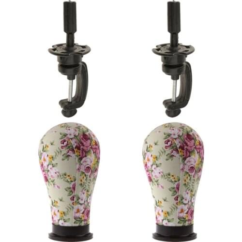 22 "Cork Canvas Block Mannequin Model Head Wigs Make Display W