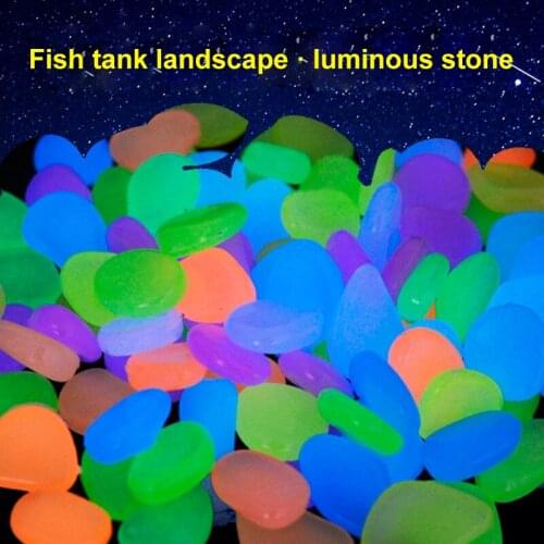 50Pcs Aquarium Luminous Stone Artificial Night Luminous Stone Garden Walkway Fish Tank Aquarium Decoration Aquatic Pet Supplies