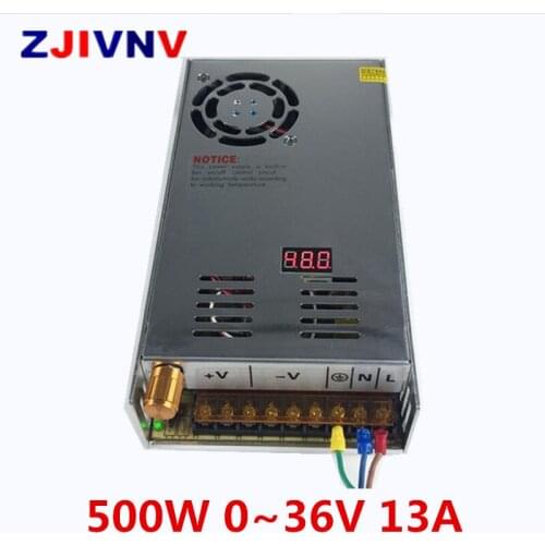 500W 0~36V 13A switching power supply AC-DC For Electronics Led Strip Display Digital voltage full range adjustable 0-36vdc