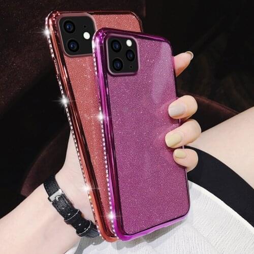 Glitter Case for HUAWEI Y7P Nova 7i Sexy Lady Bling Diamond Cover Soft TPU P30 Pro P40 Lite E Honor 9A