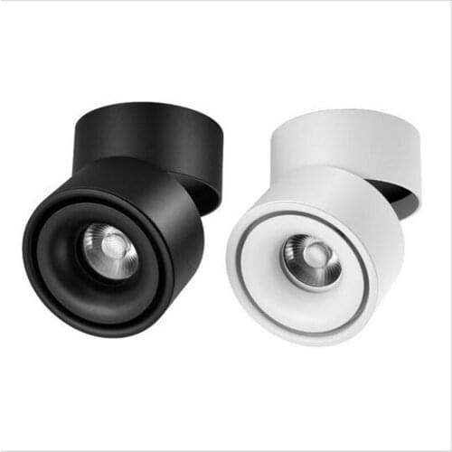 Dimmable LED COB Downlight 15W 20W Indoor Lighting Adjustable Surface Mounted LED Ceiling Lamps 2 Wires LED Track Light