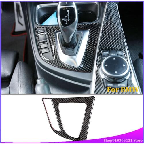 For Bmw 3 4 Series 2013-2019 Gear Position Frame Real Carbon Fiber (Soft) Car Interior Modification Parts