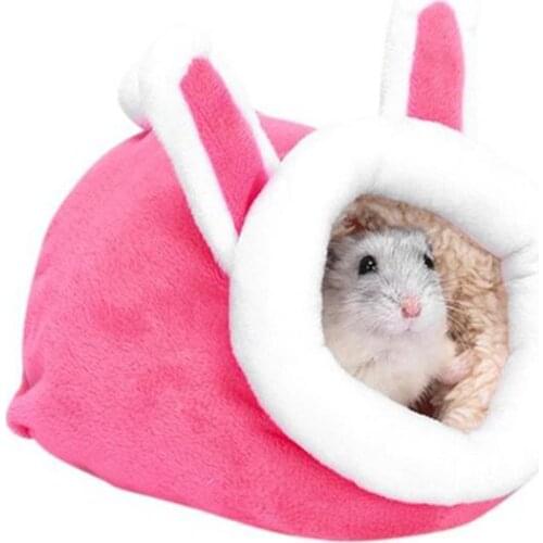 Dorakitten 1pc Small Pet Cave Hamster Bed Nest Animal Shape Lovely Plush Warm Hamster Bed Hammock For Winter Pet Supplies
