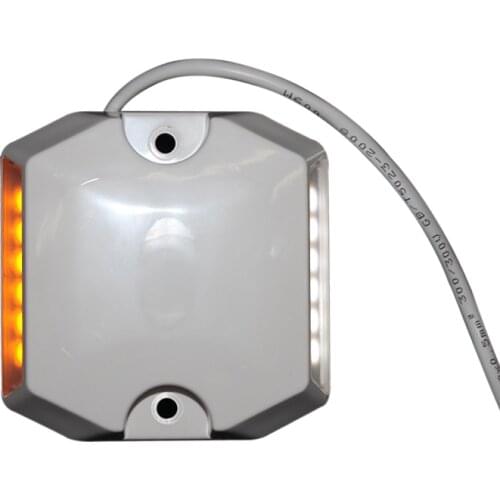 Road safety tunnel road LED wired bi-color one side white one side yellow plastic 3M reflective road stud