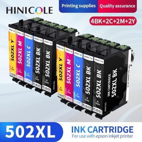 HINICOLE Compatible for Epson T502 520 T502 XL Ink Cartridges with Epson XP-5105 XP-5100 XP5105 XP5100 WF-2860 WF-2865