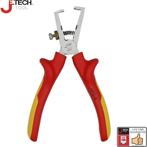 Jetech 1pc 6" inch insulated end-type stripper for wire 1000V VDE certified Crv steel electric tools lifetime guarantee