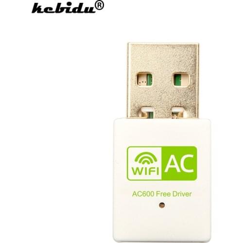 Kebidu 600Mbps Wireless USB WiFi Adapter AC Wi-Fi Receiver 2.4G 5G Network Card USB Wireless Daul Band Free Driver wifi Dongle