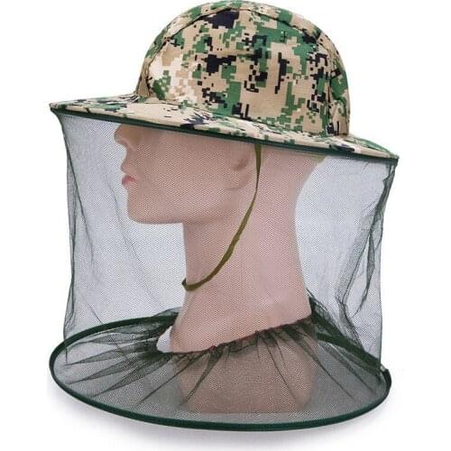 Beekeeping Cap Face Mask Protective Net Cover Cap Fish Gauze Anti Mosquito Sun Protection Fishing Hat Jungle Field Hat
