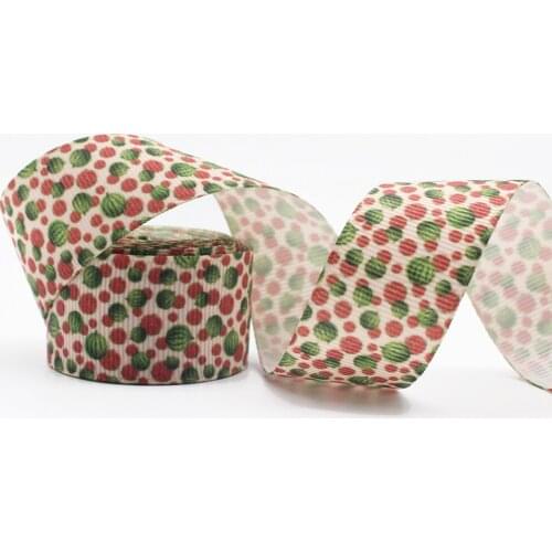 Watermelon Fruit Printed Grosgrain Ribbon 1-1/2'' Design Custom ​Cartoon Logo for Hair Bows Sewing DIY Handmade Materials