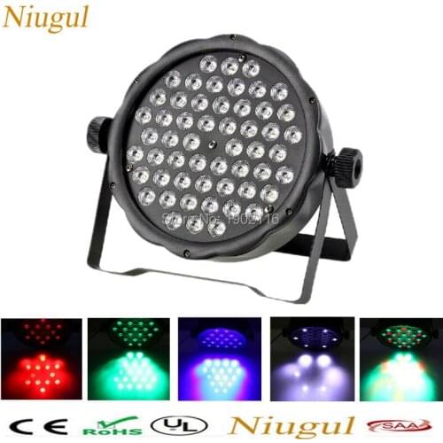 Niugul 54X3W LED Par Light LED RGBW Wash Effect Disco Light DMX512 Stage Strobe Lights KTV Home Party DJ Equipment Free Shipping