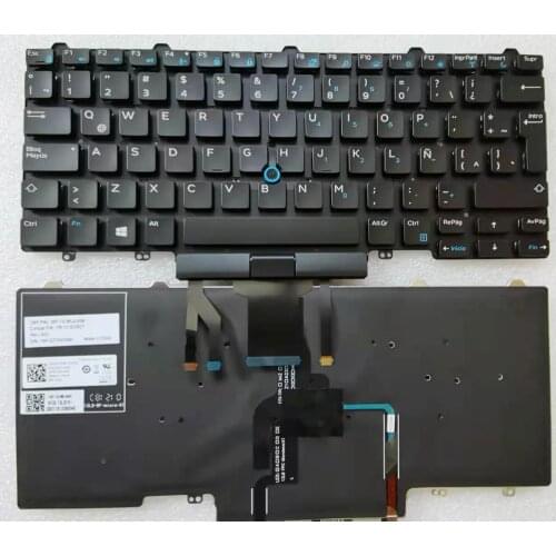 New Laptop Keyboard For DELL Latitude E5450 E7450 E5470 E7470 Latin Spanish LA with Backlit With Pointer NO Frame