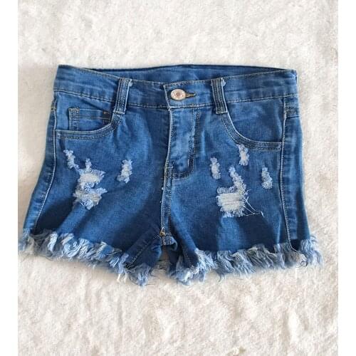 Latest summer fashion shorts girls Denim shorts with Tassel design kids high quality boutique jeans