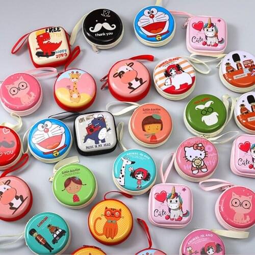 New Creative Tinplate Coin Purse Earphone Storage Bag Retro Record Tape Coin Purse Key Coin Coin Bag Coin Purse