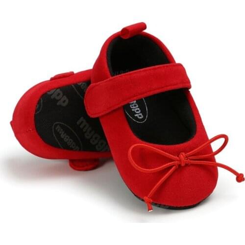 Newborn Girls Princess First walker Shoes Butterfly Knot Toddler Shoes Soft Soled Anti-slip Infant Girls shoes