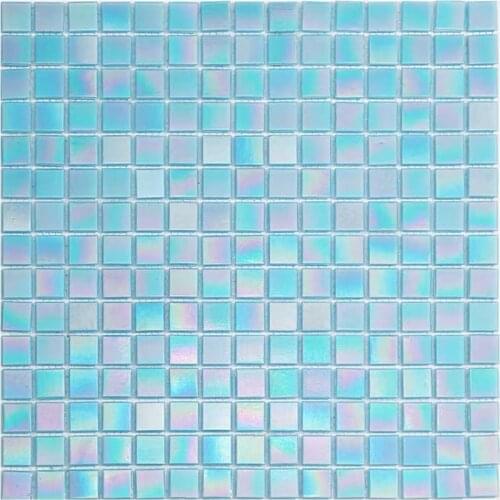 Popular design factory price iridescent glass mosaic tile
