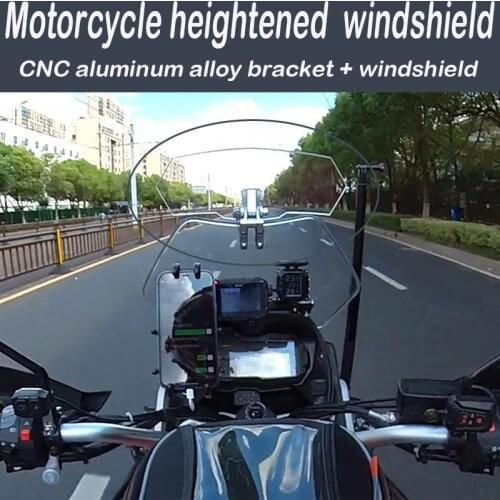 FOR Suzuki V-Strom 650 DL650 DL250 DL1000 2012-2018 Airflow Adjustable Windscreen Wind Deflector Universal Motorcycle Windshield