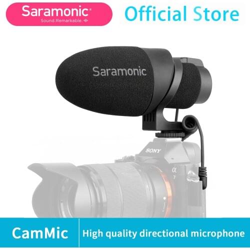 Saramonic CamMic Lightweight On-camera Shotgun Microphone with Integrated Shock Mount & Windscreen for DSLR Canon Nikon Cameras