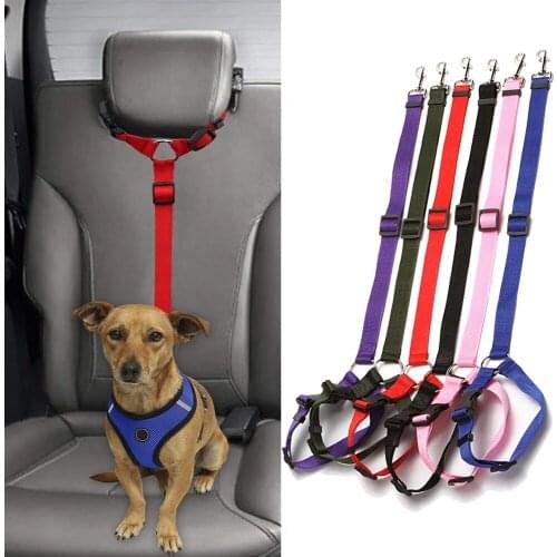 Puppy Travel Clip Strap Leads Pet Products Adjustable Car Seat Dog Leash Belt Universal Practical Cat Dogs Safety Harness Leash