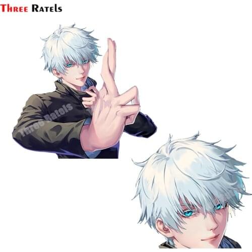 Three Ratels A952 Jujutsu Kaisen Satoru Gojo Peeker Funny Car Stickers Vinyl JDM Bumper Trunk Truck Graphics Decal