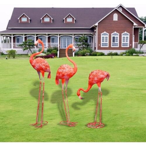 Outdoor Garden Decoration Flamingo Statue Floor Ornaments Sculpture Garden Art Landscape Wedding Props