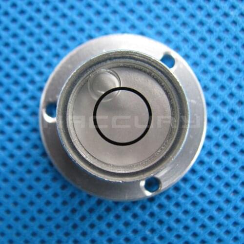 10 pieces/Lot) 12'/2mm Metal Universal level with Mounting Holes Flanges spirit level bubble Round bubble level Size 24*16*10mm