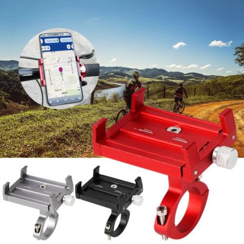 Bicycle Phone Mount Holder MTB Bike Motorcycle Handlebar Anti-Slip Clip Stand for 3.5" to 6.2" Cell Phone Holder Bracket Support