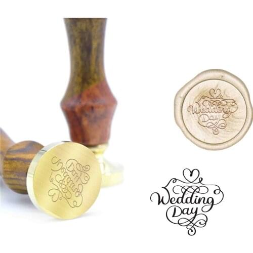 Wedding day Wax Seal Stamp B15 Custom sealing wax Stamps DIY stamps handle for wedding invitations sealing